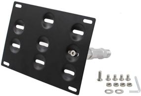img 4 attached to 🔩 License Plate Mount Bracket Holder Bolt Adapter Kit for Front Bumper Tow Hook Relocation