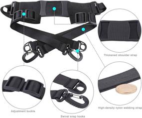 img 1 attached to 🛴 Adjustable Carrying Belt Strap Hand Handle Shoulder Strap Belt for Xiaomi Mijia M365 Electric Scooter and Kids Bikes - Enhanced Convenience for Foldable Bicycles