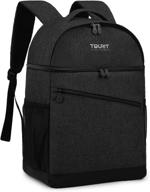 🎒 tourit insulated backpack cooler: leak-proof lunch box with double deck - holds 28 cans logo