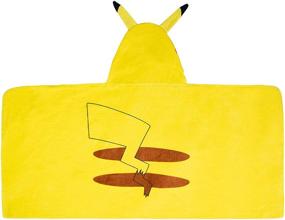 img 3 attached to Pokemon Pikachu Yellow Hooded Terry Bath Towel Wrap: Embrace Your Inner Trainer in Style!