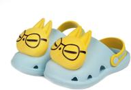 👶 piqubidu cartoon sandals toddler boys' lightweight shoes in clogs & mules logo