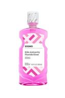 🍬 amazon brand - solimo kids anticavity fluoride rinse: alcohol-free bubble gum flavor - 500ml, 16.9 fluid ounces, pack of 1 logo