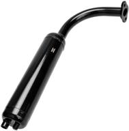 🚲 hiaors black muffler exhaust pipe: enhance performance for 49cc 50cc 66cc 80cc 2 stroke petrol gas engine motor motorized bicycles bike+ logo