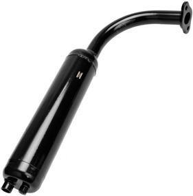 img 4 attached to 🚲 HIAORS Black Muffler Exhaust Pipe: Enhance Performance for 49cc 50cc 66cc 80cc 2 Stroke Petrol Gas Engine Motor Motorized Bicycles Bike+