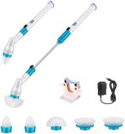 hmkis electric spin scrubber: powerful 360 cordless tub and tile scrubber bundle with 5 replaceable brush heads, extension arm, and adapter for effortless bathroom, tub, tile, and kitchen cleaning logo