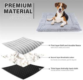 img 1 attached to 🐾 Comfy Reversible Dog Bed Mat with Plush and Wick Strip - Warm & Cool, Perfect for Medium Small Dogs and Cats-Grey