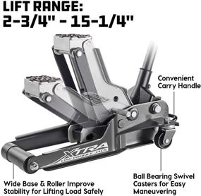 img 2 attached to 🔧 Powerbuilt 620479E Xtra Low Profile Floor Jack: Enhanced Safety & 2 Ton Load Capacity