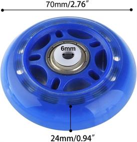 img 1 attached to 🛼 FONLAM Inline Skate Wheels: The Ideal Replacement Set for Beginner Roller Blades - Premium Quality with Bearings, Set of 8