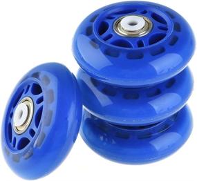 img 2 attached to 🛼 FONLAM Inline Skate Wheels: The Ideal Replacement Set for Beginner Roller Blades - Premium Quality with Bearings, Set of 8