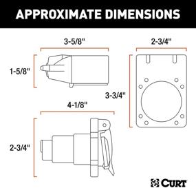 img 3 attached to 🔌 CURT 7-контактный разъем проводки RV Blade для погрузочной платформы на стороне транспортного средства и прицепа (58152)