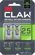 🔨 3m claw: the ultimate drywall picture hanger - strong, durable, and reliable (1 pack, 4 count) логотип