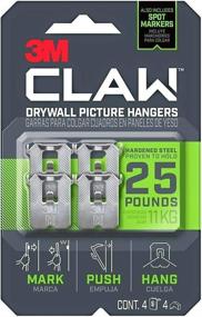 img 1 attached to 🔨 3M CLAW: The Ultimate Drywall Picture Hanger - Strong, Durable, and Reliable (1 Pack, 4 Count)