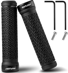 img 4 attached to Hapleby Premium Single Lock-on Bike Grips - Anti-Slip Mountain Bicycle Handlebar Grips with Bonus Accessories