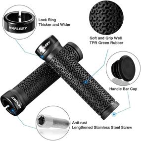 img 2 attached to Hapleby Premium Single Lock-on Bike Grips - Anti-Slip Mountain Bicycle Handlebar Grips with Bonus Accessories