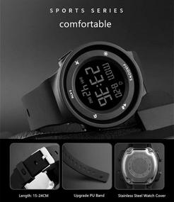 img 1 attached to ⌚ Waterproof Women's Digital Watch with Alarm Light, Countdown Stopwatch, and Multi-Functional Features - Ideal for Outdoor Sports, Teens, and Students