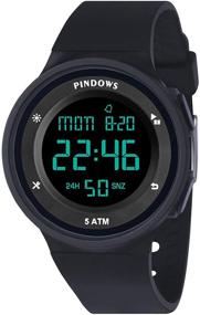 img 4 attached to ⌚ Waterproof Women's Digital Watch with Alarm Light, Countdown Stopwatch, and Multi-Functional Features - Ideal for Outdoor Sports, Teens, and Students