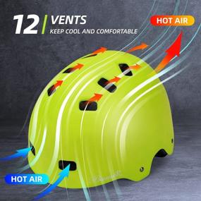 img 3 attached to 🛴 Multi-Sport Skateboard Bike Helmet - Lightweight Adjustable Ventilation Helmet for Kids Youth Adults - Impact Resistant Safety Helmet for BMX, Inline Cycling, Roller Skating, and Scooter