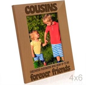 img 2 attached to 📷 KATE POSH - Forever Friends Picture Frame: Engraved Natural Wood Photo Frame for Cousins - Perfect Birthday or Best Cousin Ever Gift (4x6-Vertical)