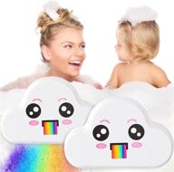 🛀 sagekia bath bombs gift set: organic and rainbow bath bombs for kids, moisturizing and soothing dry skin - 99% natural ingredients, 2 pcs*6.5oz bubble & spa set - perfect gifts for mother/her/him logo