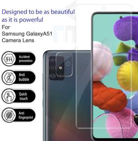 img 3 attached to Защитное стекло для экрана YEYEBF Galaxy A51 HD Clear + защита объектива камеры - [2+2 пакета] [сканер отпечатков пальцев][9H твердость][без пузырей] защитное стекло для экрана Samsung Galaxy A51