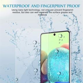 img 1 attached to Защитное стекло для экрана YEYEBF Galaxy A51 HD Clear + защита объектива камеры - [2+2 пакета] [сканер отпечатков пальцев][9H твердость][без пузырей] защитное стекло для экрана Samsung Galaxy A51