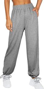 img 1 attached to Womens Bottom Sweatpants Joggers Pockets