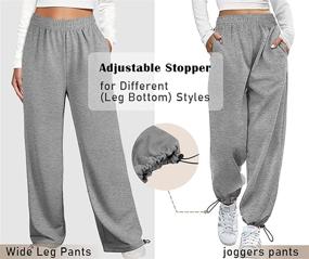 img 3 attached to Womens Bottom Sweatpants Joggers Pockets