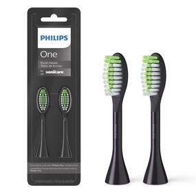 img 2 attached to 🖤 Philips Sonicare One, Shadow Black, 2 Brush Heads - BH1022/06