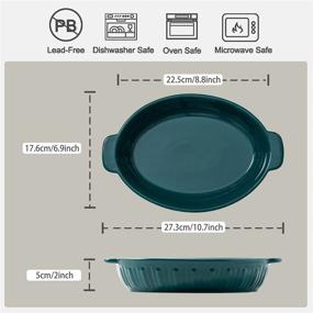 img 3 attached to FE Ceramic Bakeware Casserole Turquoise