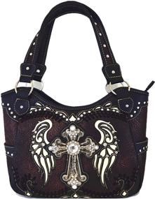 img 3 attached to Женские сумки и кошельки Western Concealed Handbags Shoulder D фиолетового цвета для сумок через плечо