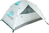 fe active person camping tent outdoor recreation logo