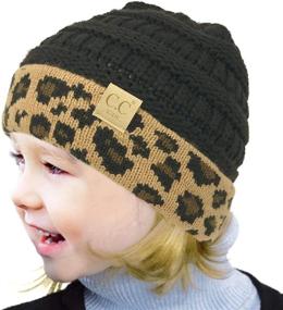 img 1 attached to Soft Knit Chunky Slouch Beanie Cap Hat for CC Kids Classic, Ages 2 to 5