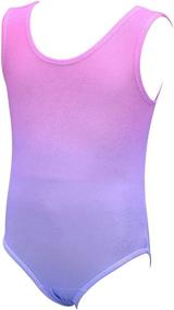 img 1 attached to 🌈 Sparkling Rainbow Gymnastics Leotards: Vibrant One-Piece Dancing Outfits for Girls 2-11Years