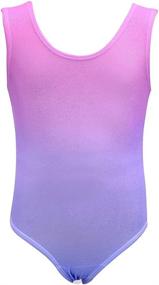 img 4 attached to 🌈 Sparkling Rainbow Gymnastics Leotards: Vibrant One-Piece Dancing Outfits for Girls 2-11Years