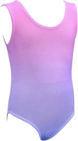 img 2 attached to 🌈 Sparkling Rainbow Gymnastics Leotards: Vibrant One-Piece Dancing Outfits for Girls 2-11Years