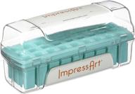 📦 impressart 6mm teal letter stamp storage case: efficient and stylish organization solution logo