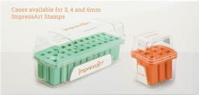 img 1 attached to 📦 ImpressArt 6mm Teal Letter Stamp Storage Case: Efficient and Stylish Organization Solution