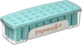 img 3 attached to 📦 ImpressArt 6mm Teal Letter Stamp Storage Case: Efficient and Stylish Organization Solution