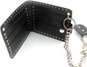 img 1 attached to 💀 Edgy and Stylish: Skull Biker Studded Leather Wallet