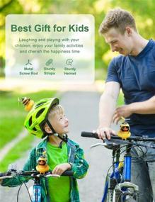 img 1 attached to 🦆 YumKubis Duck Toy Car Decorations: Rubber Duck Car Ornaments and Bee-themed Bike Bell with Propeller Helmet & Horn Light for Kids, Adults, Men, Women