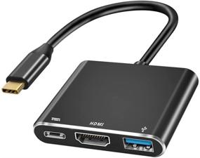 img 4 attached to 🔌 QCEs USB C to HDMI Adapter: Portable Dock with 4K TV Support, PD Charging | Thunderbolt 3 Compatible for Nintendo Switch, Samsung Dex Station, MacBook Pro
