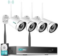 🎥 【enhanced two way audio, face detection】 sovmiku 2k wireless security camera system with 1tb hard drive, 4 cameras &amp; 8ch nvr, mobile &amp; pc remote, outdoor ip66 waterproof, motion alert, night vision, 24/7 motion recording logo