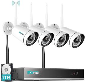 img 4 attached to 🎥 【Enhanced Two Way Audio, Face Detection】 SOVMIKU 2K Wireless Security Camera System with 1TB Hard Drive, 4 Cameras &amp; 8CH NVR, Mobile &amp; PC Remote, Outdoor IP66 Waterproof, Motion Alert, Night Vision, 24/7 Motion Recording