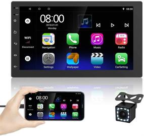 img 4 attached to 🚗 UNITOPSCI Double Din Android Car Stereo with GPS Bluetooth 7 Inch 2.5D Touch Screen Multimedia In-Dash Navigation Stereo, WiFi, FM Radio, DVR, Dual USB, Mirror Link, Backup Camera Support