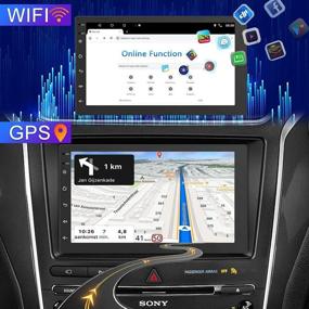 img 2 attached to 🚗 UNITOPSCI Double Din Android Car Stereo with GPS Bluetooth 7 Inch 2.5D Touch Screen Multimedia In-Dash Navigation Stereo, WiFi, FM Radio, DVR, Dual USB, Mirror Link, Backup Camera Support