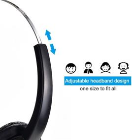img 2 attached to AGPtEK Noise Cancelling Corded Headset: Crystal Clear Hands-Free Call Center Solution with 4-Pin RJ9 Compatibility