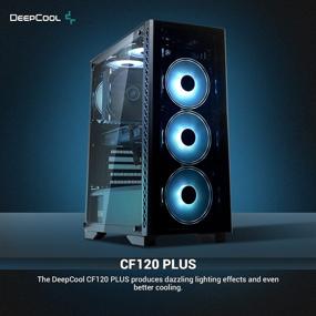 img 3 attached to DEEPCOOL CF120 Plus: Набор из 3 вентиляторов PWM High-Airflow 3x120 мм с двумя зонами подсветки A-RGB и тихой работой - управление через материнскую плату или включенный контроллер