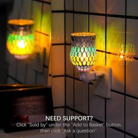 img 2 attached to 🏠 Enhance Your Home with the PALANCHY Glass Plug in Wax Melt Warmer: Stylish Scent Diffuser, Night Lamp, and Décor Accent for Your Kitchen or Bathroom