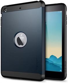 img 3 attached to 📱 Spigen Tough Armor iPad Mini 3/2/1 Case - Metal Slate: Top-Grade Protection for Seamless iPad Experience