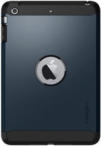 img 4 attached to 📱 Spigen Tough Armor iPad Mini 3/2/1 Case - Metal Slate: Top-Grade Protection for Seamless iPad Experience